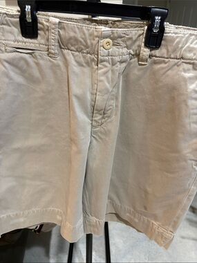 Polo by Ralph Lauren Khaki Flat-Front Cotton Chino Shorts